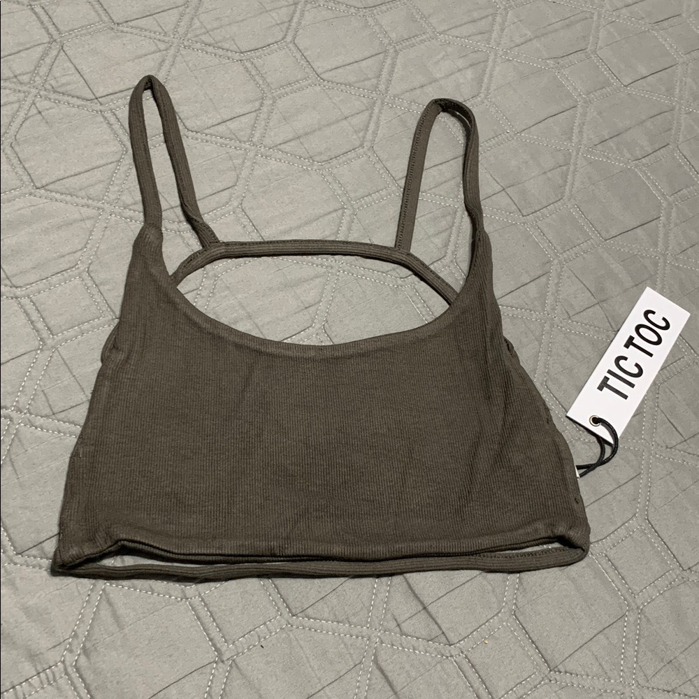 Charcoal sweatpants and matching crop top SET - Picture 5 of 7